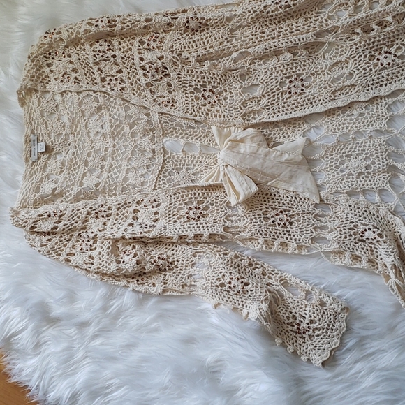 Boston Proper Sweaters - Boston Proper crochet open knit cardigan